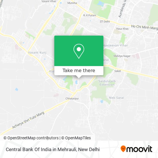 Central Bank Of India in Mehrauli map