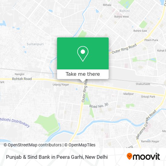Punjab & Sind Bank in Peera Garhi map