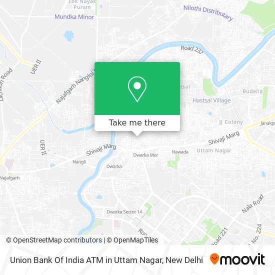 Union Bank Of India ATM in Uttam Nagar map