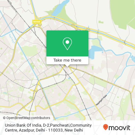 Union Bank Of India, D-2,Panchwati,Community Centre, Azadpur, Delhi - 110033 map