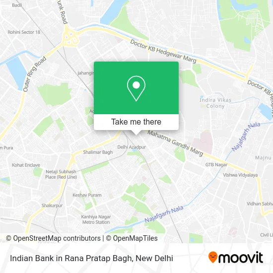 Indian Bank in Rana Pratap Bagh map