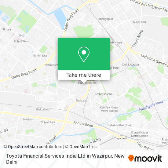 Toyota Financial Services India Ltd in Wazirpur map