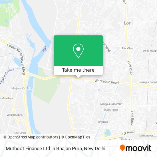 Muthoot Finance Ltd in Bhajan Pura map