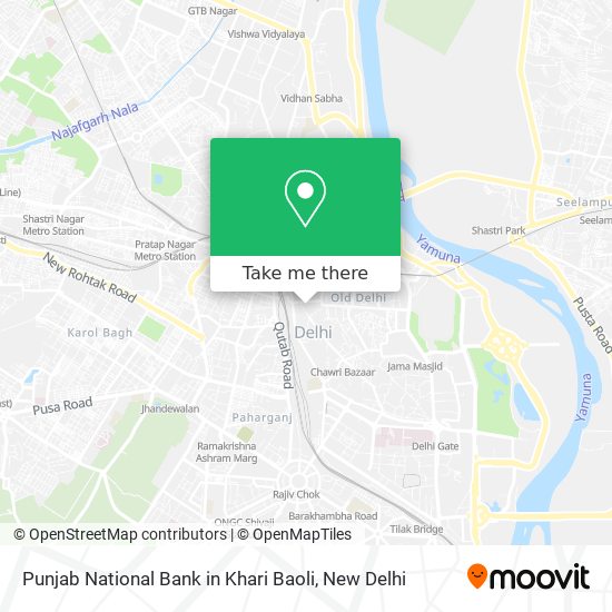 Punjab National Bank in Khari Baoli map