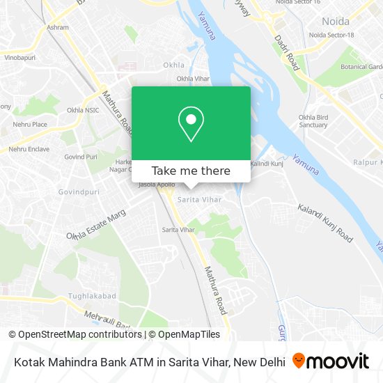 Kotak Mahindra Bank ATM in Sarita Vihar map