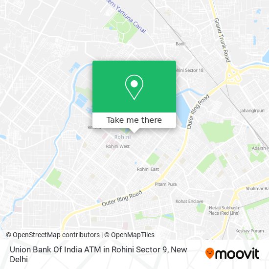 Union Bank Of India ATM in Rohini Sector 9 map