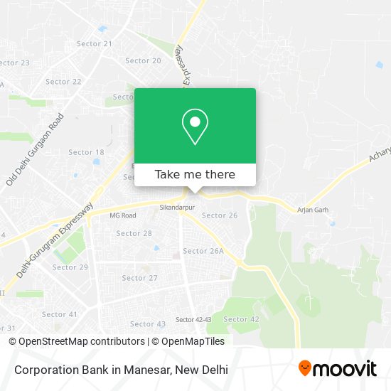 Corporation Bank in Manesar map