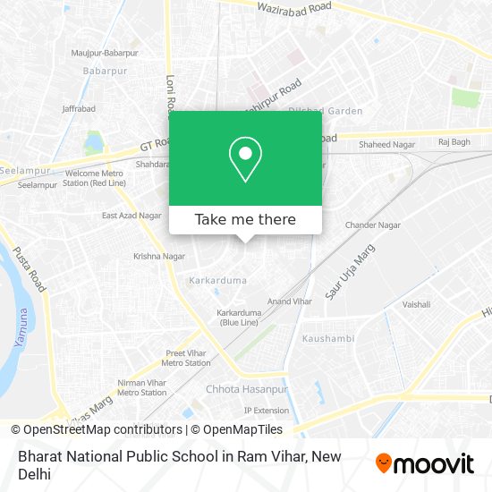 Bharat National Public School in Ram Vihar map