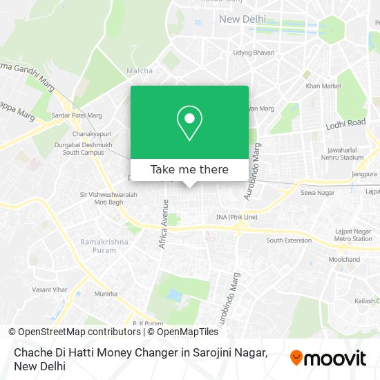 Chache Di Hatti Money Changer in Sarojini Nagar map