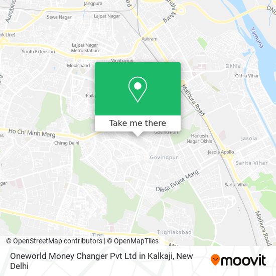 Oneworld Money Changer Pvt Ltd in Kalkaji map