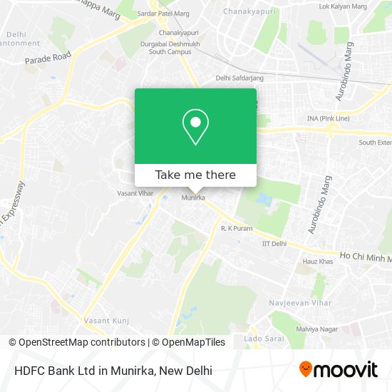HDFC Bank Ltd in Munirka map