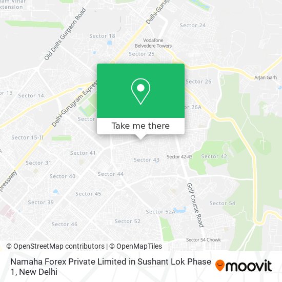 Namaha Forex Private Limited in Sushant Lok Phase 1 map