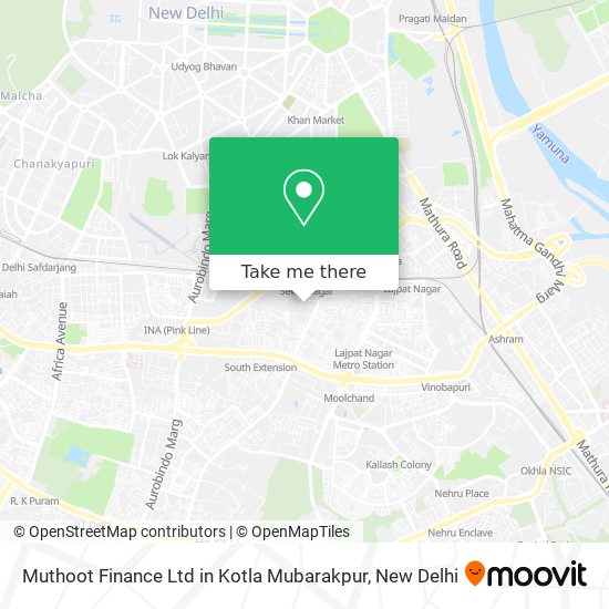 Muthoot Finance Ltd in Kotla Mubarakpur map