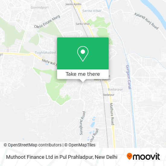 Muthoot Finance Ltd in Pul Prahladpur map