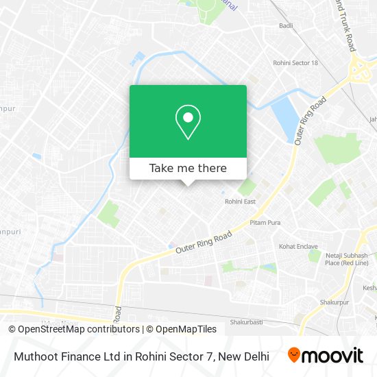 Muthoot Finance Ltd in Rohini Sector 7 map