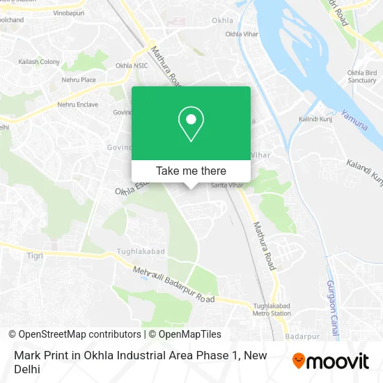 Mark Print in Okhla Industrial Area Phase 1 map