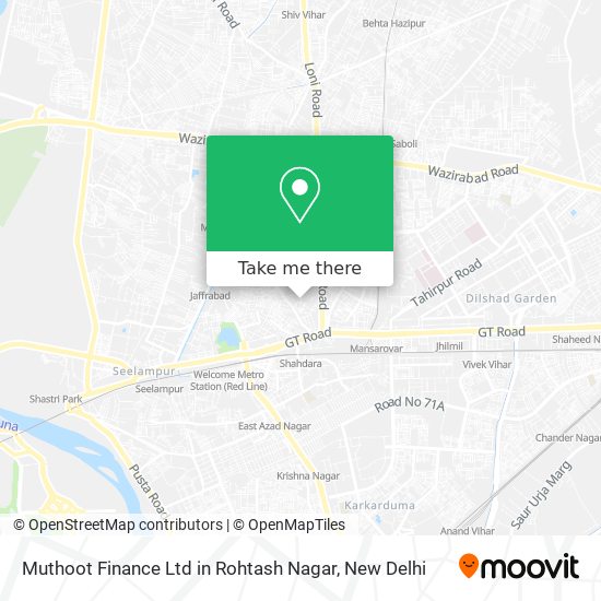 Muthoot Finance Ltd in Rohtash Nagar map