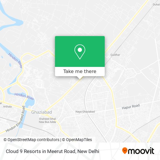 Cloud 9 Resorts in Meerut Road map