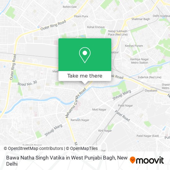 Bawa Natha Singh Vatika in West Punjabi Bagh map