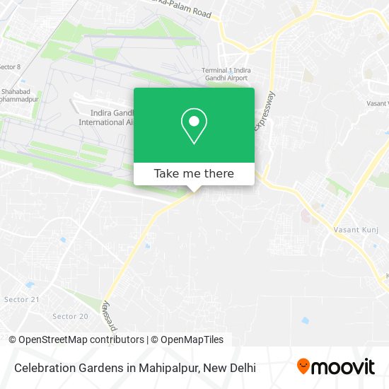 Celebration Gardens in Mahipalpur map