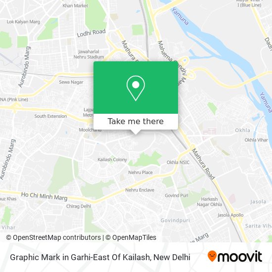Graphic Mark in Garhi-East Of Kailash map