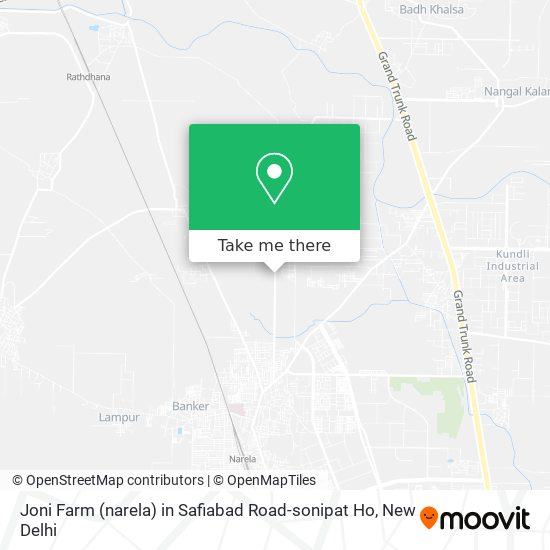 Joni Farm (narela) in Safiabad Road-sonipat Ho map
