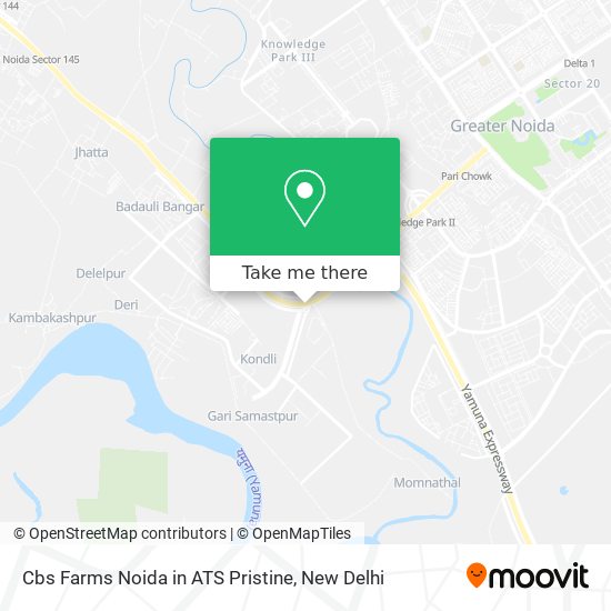 Cbs Farms Noida in ATS Pristine map