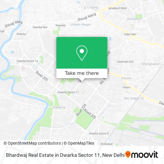 Bhardwaj Real Estate in Dwarka Sector 11 map