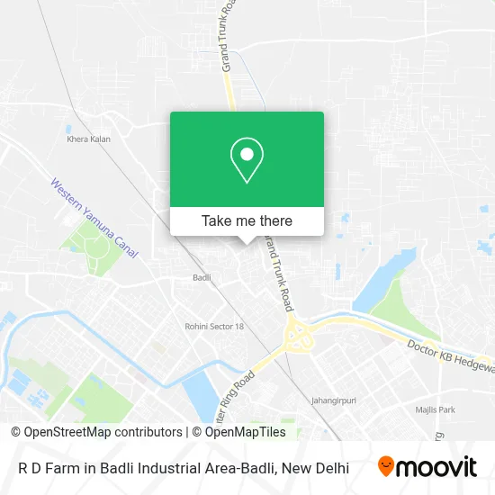 R D Farm in Badli Industrial Area-Badli map