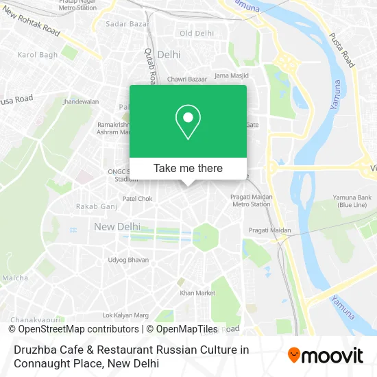 Druzhba Cafe & Restaurant Russian Culture in Connaught Place map