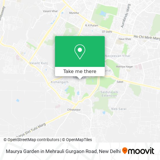 Maurya Garden in Mehrauli Gurgaon Road map