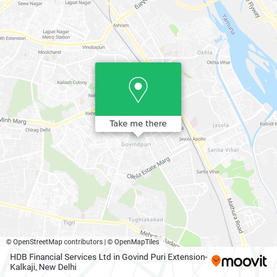 HDB Financial Services Ltd in Govind Puri Extension-Kalkaji map