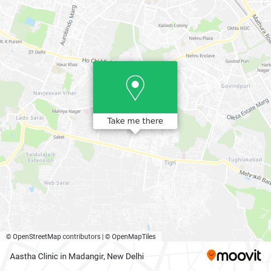 Aastha Clinic in Madangir map