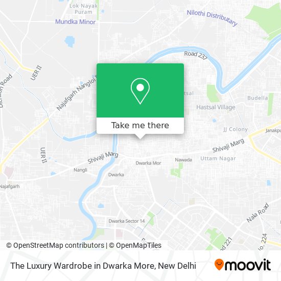 The Luxury Wardrobe in Dwarka More map
