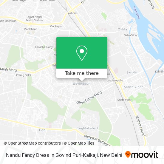 Nandu Fancy Dress in Govind Puri-Kalkaji map