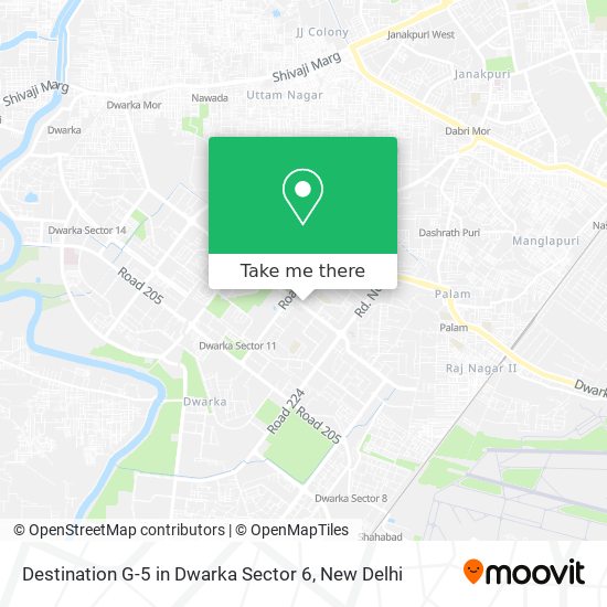 Destination G-5 in Dwarka Sector 6 map