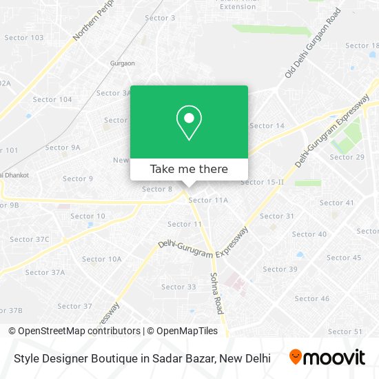 Style Designer Boutique in Sadar Bazar map