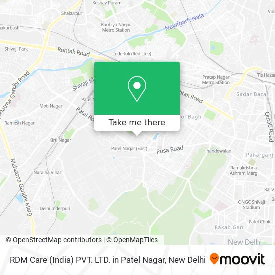 RDM Care (India) PVT. LTD. in Patel Nagar map