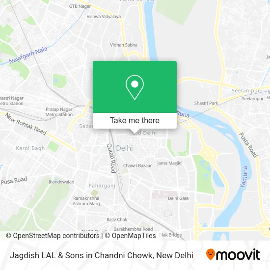 Jagdish LAL & Sons in Chandni Chowk map