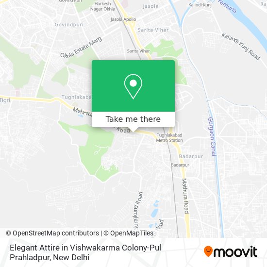 Elegant Attire in Vishwakarma Colony-Pul Prahladpur map