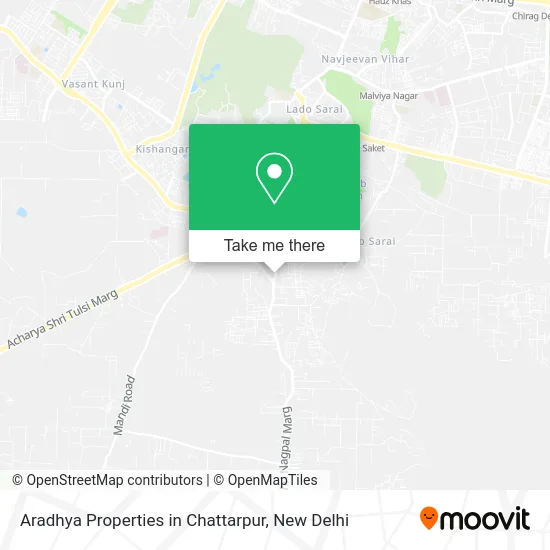 Aradhya Properties in Chattarpur map
