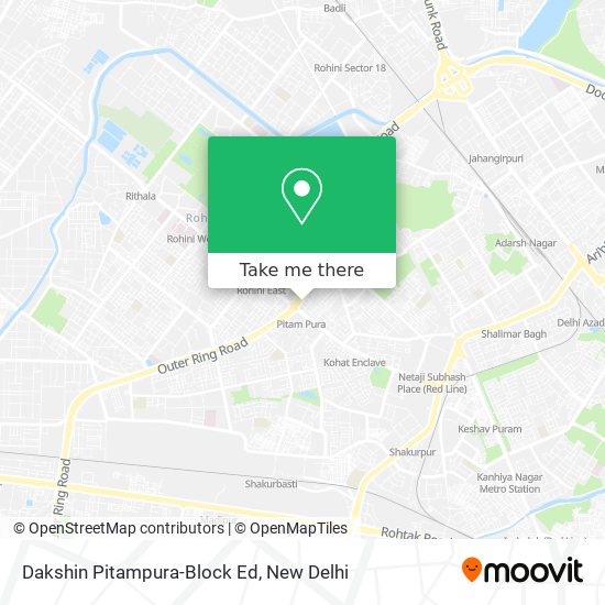 Dakshin Pitampura-Block Ed map