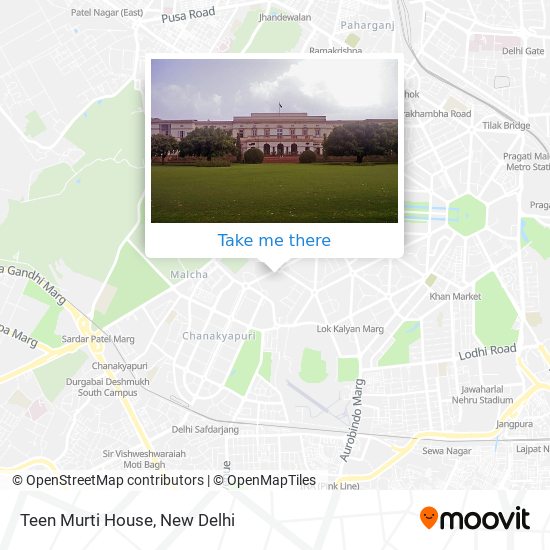 Teen Murti House map