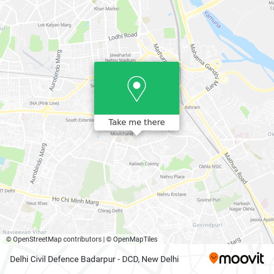 Delhi Civil Defence Badarpur - DCD map