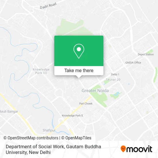 Department of Social Work, Gautam Buddha University map