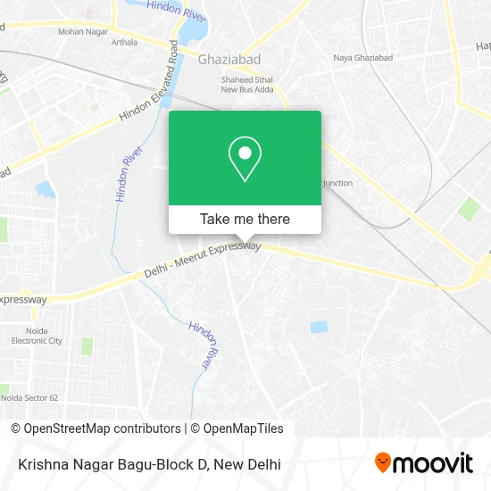 Krishna Nagar Bagu-Block D map