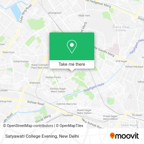 Satyawati College Evening map