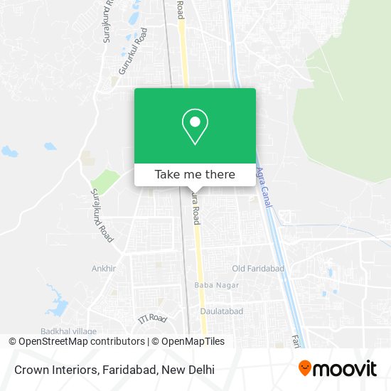 Crown Interiors, Faridabad map