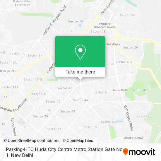 Parking-HTC Huda City Centre Metro Station Gate No 1 map