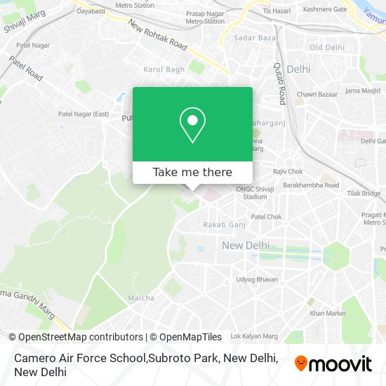 Camero Air Force School,Subroto Park, New Delhi map